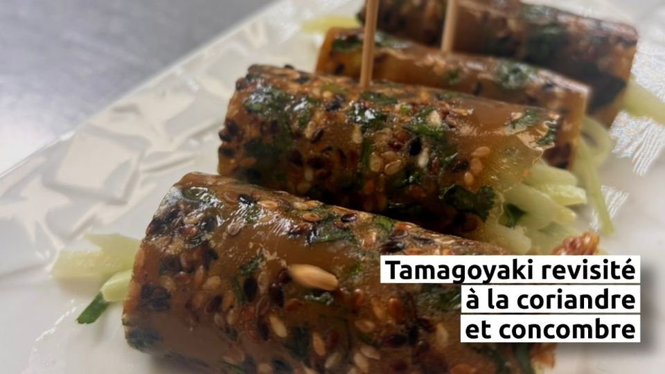A feu doux : Daily des Saveurs #1 Tamagoyaki revisité à la coriandre et concombre