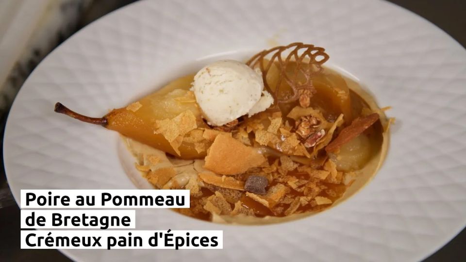 A feu doux : La Marmite Beaujolaise #05 Poire au Pommeau de Bretagne, crémeux pain d'Épices