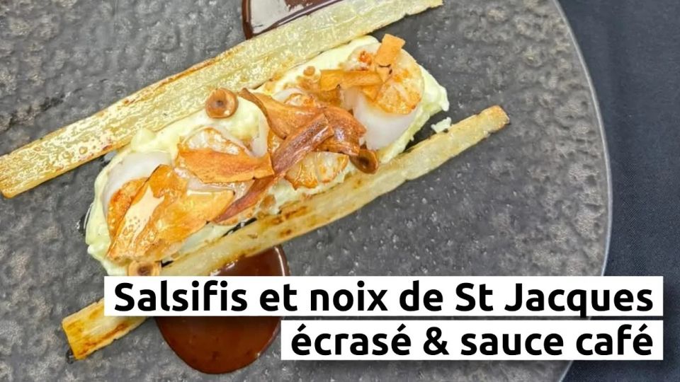 A feu doux : Nouvelle ère #03 Salsifis et noix de St Jacques, écrasé & sauce café