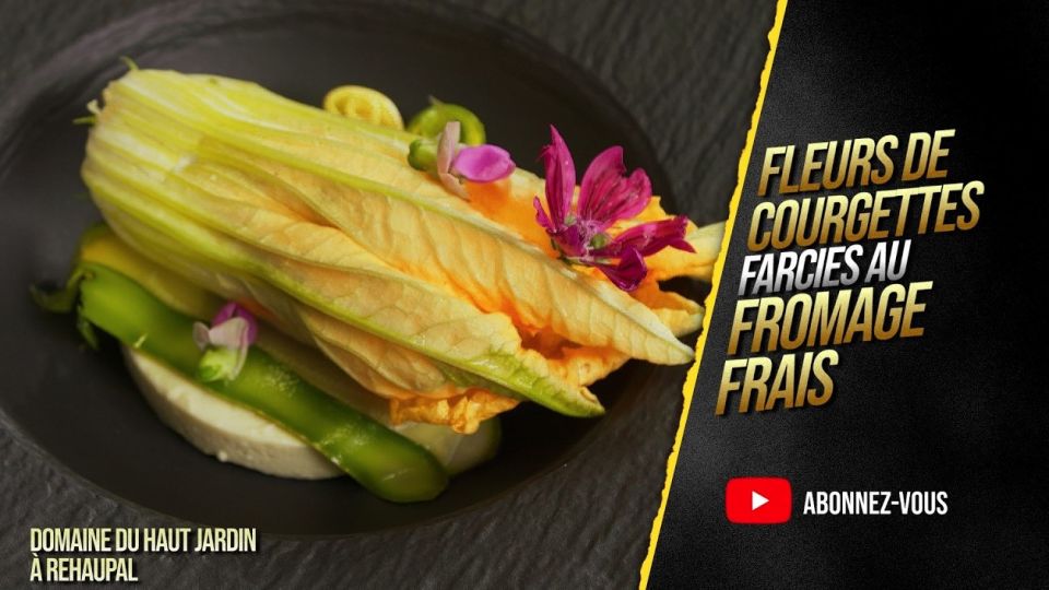 A feu doux : Domaine du Haut Jardin #02 Fleurs de courgettes farcies au fromage frais