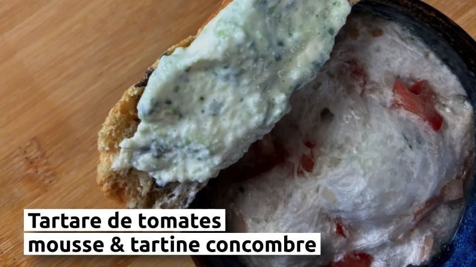 A feu doux : Racines #1 Tartare de tomates, mousse et tartine concombre