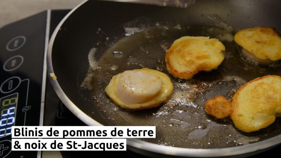 A feu doux : Les Calmosiens #01 Blinis de pommes de terre & noix de St-Jacques