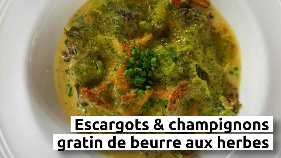 A feu doux : L'Hostellerie du Prieuré #2 Escargots & champignons, gratin de beurre aux herbes