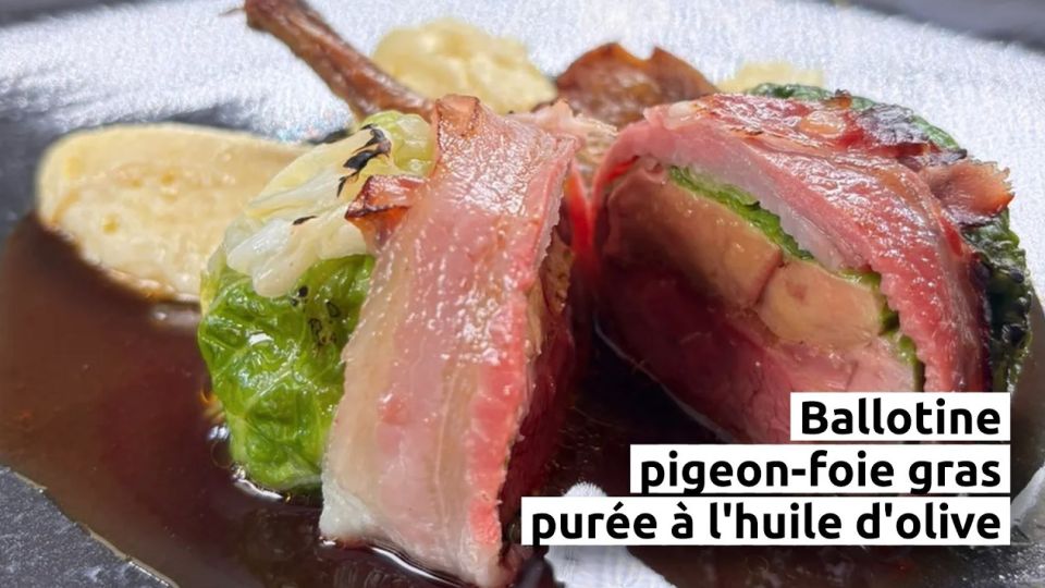 A feu doux : De Buyer #04 Ballotine de pigeon au foie gras et purée à l'huile d'olive
