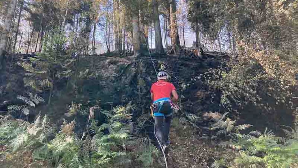Feu de forêt à Bois-de-Champ toujours pas maîtrisé, 200 pompiers et un bombardier d'eau en intervention </BR>