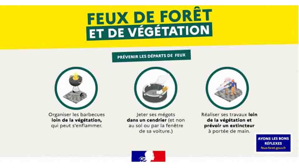 Feux de forêt : la préfecture appelle à la plus grande vigilance ce week-end </BR>