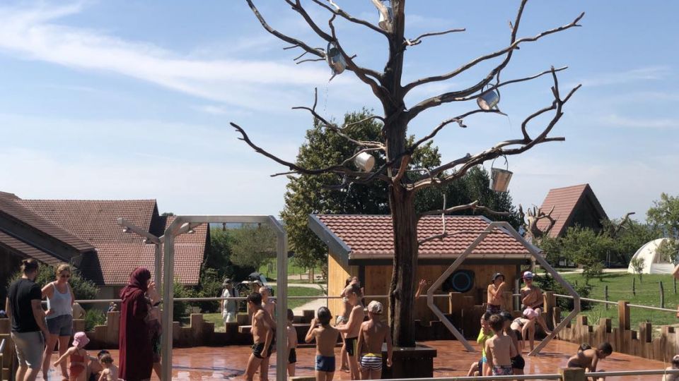 Pic de chaleur : l'arbre à pluie pour se rafraîchir à La Ferme Aventure 
