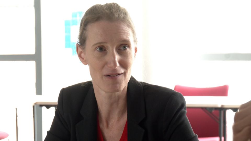 Maud Gatel, la secrétaire générale du MoDem en visite dans les Vosges