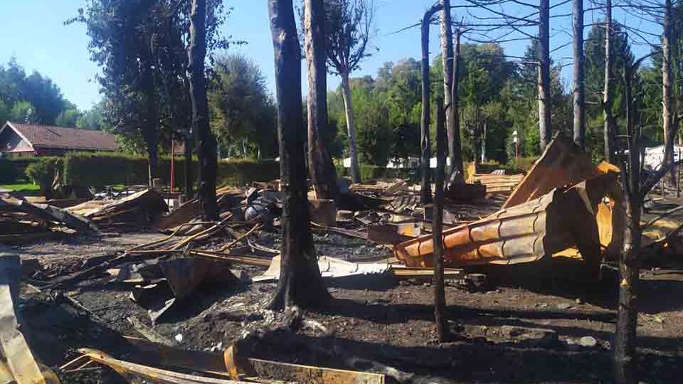 Violent incendie ce dimanche soir au camping du domaine des Bans à Corcieux