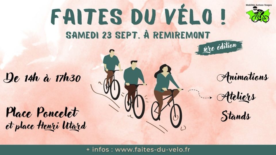 1ère « Faites du vélo ! » à Remiremont le 23 septembre