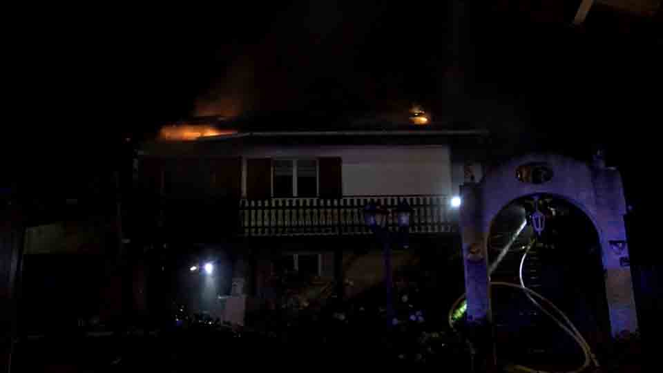 Une maison entièrement détruite au Syndicat