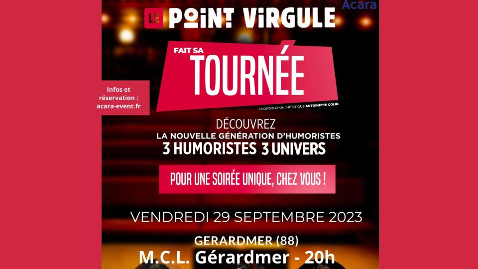 La Tournée du Point Virgule à Gérardmer le 29 septembre