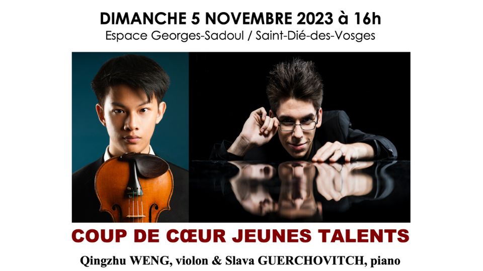 Saint-Dié : Coup de cœur Jeunes Talents le 5 novembre