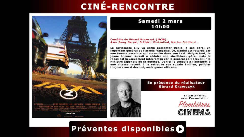 Taxi 2 au cinéma de Remiremont en compagnie du réalisateur Gérard Krawczyk