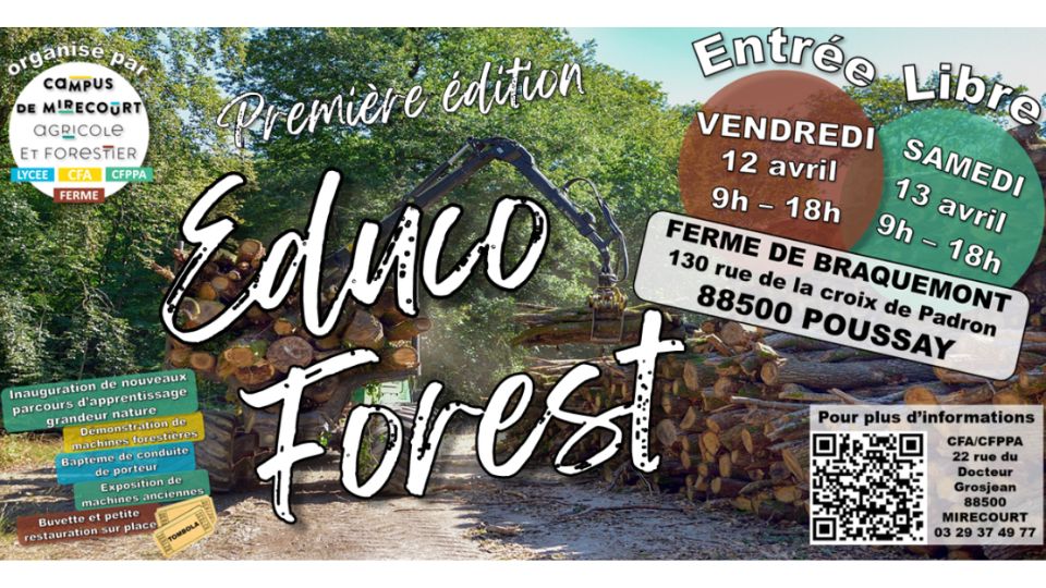 Première édition d'Educo Forest le 12 et 13 avril à la Ferme de Braquemont
