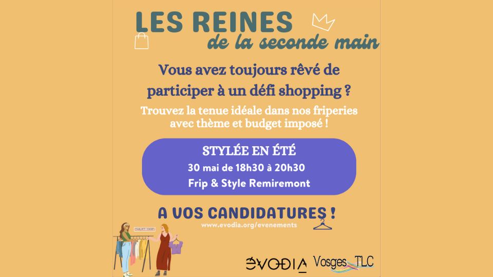 Evodia  lance les inscriptions pour la 2ème édition des Reines de la seconde main