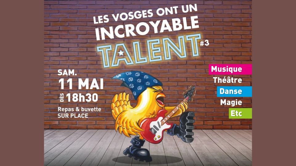 3ème édition des Vosges ont un incroyable talent le 11 mai