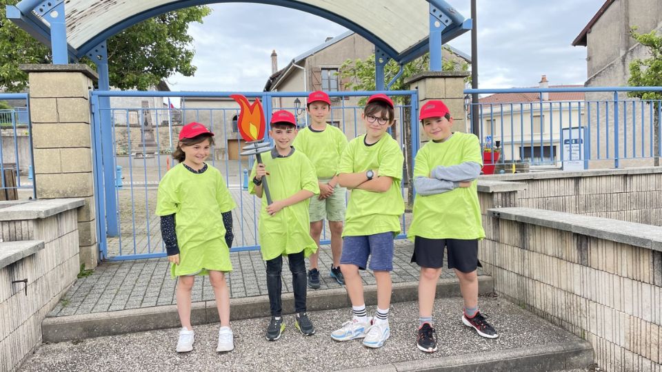 La Flamme Périscolaire de passage à Thaon-les-Vosges
