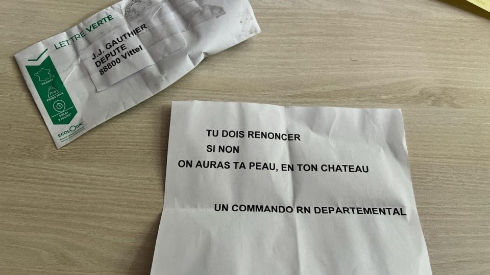 Élections législatives : Jean-Jacques Gaultier porte plainte après avoir reçu une lettre de menaces