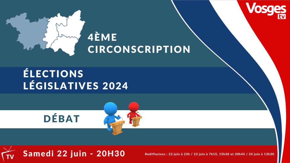 Élections législatives : débat de la 4ème circonscription samedi à 20h30