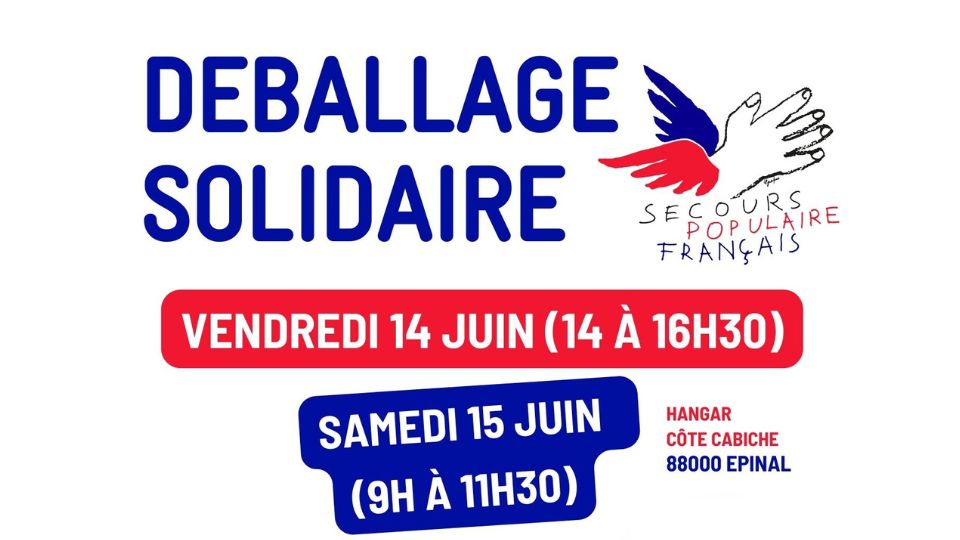 Déballage solidaire à Epinal le 14 et 15 juin