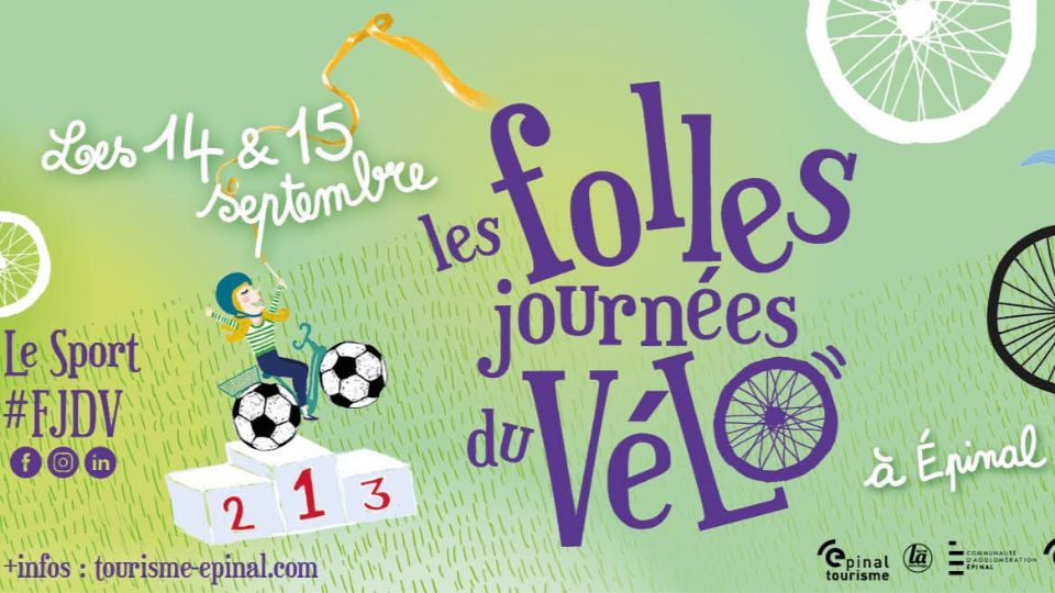 Folles journées du vélo : tous en selle le 14 septembre à Epinal et le 15 à Xertigny !