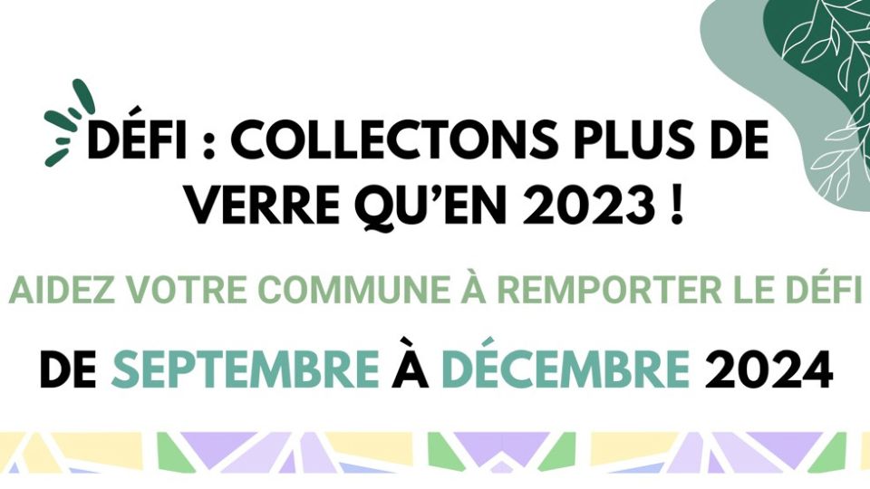 Défi du verre à la Communauté de Communes de l'Ouest Vosgien