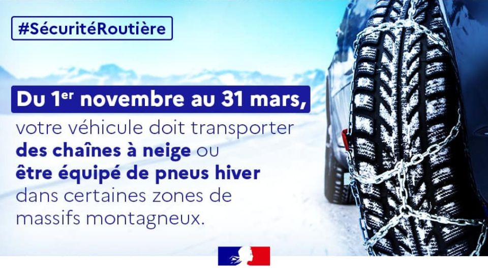 Pneus hiver obligatoires dans les Vosges : rappel des communes concernées