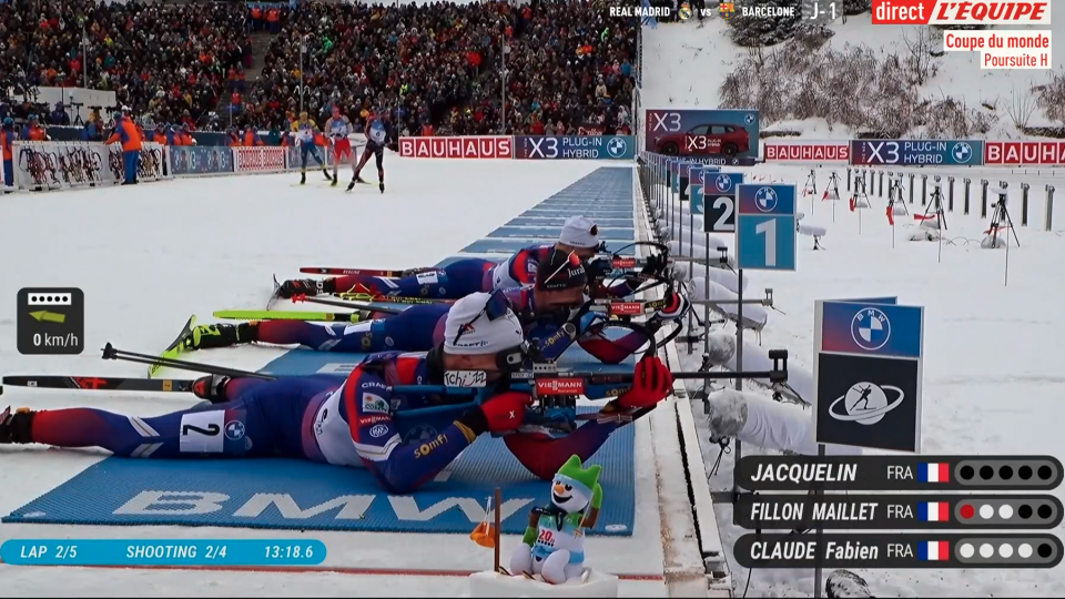 Biathlon : top 15 pour Paula Botet et Emilien Claude, top 20 pour Fabien Claude sur la poursuite d'Oberhof