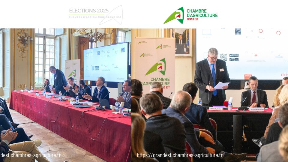 Jérôme Mathieu élu Président de la Chambre d’Agriculture Grand Est