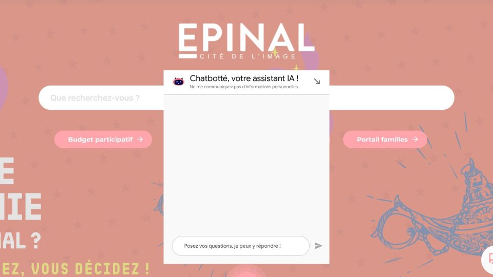 Chatbotté, à votre service sur le site de la ville d’Épinal !