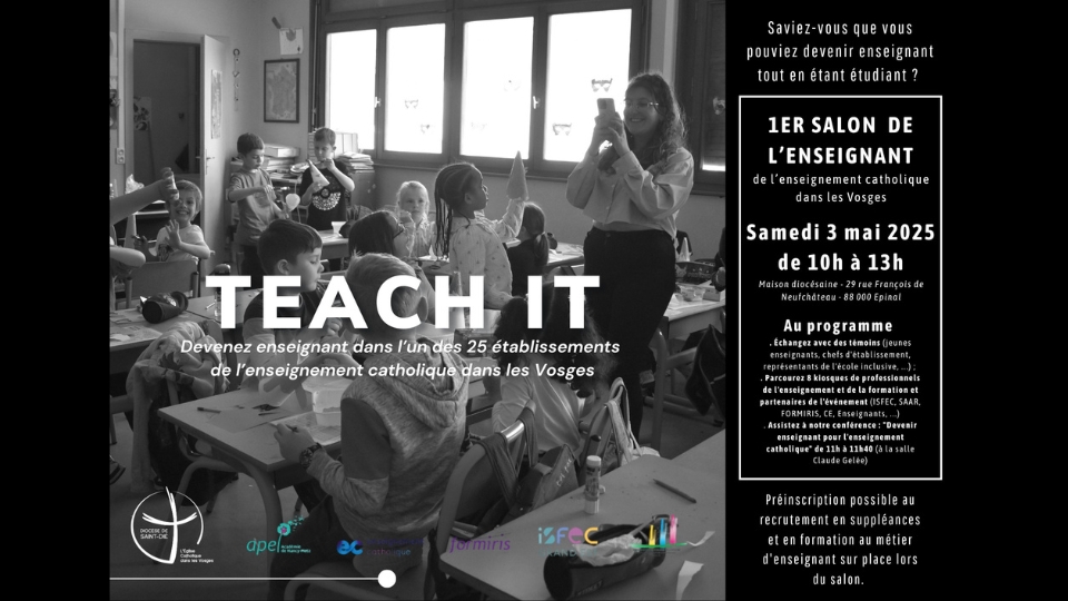 Premier Salon de l'Enseignant Catholique à Epinal le 3 mai