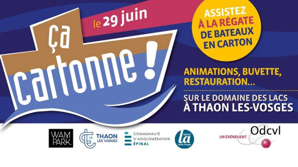 Thaon-les-Vosges accueille la première régate de bateaux en carton : “Ça cartonne” ! 