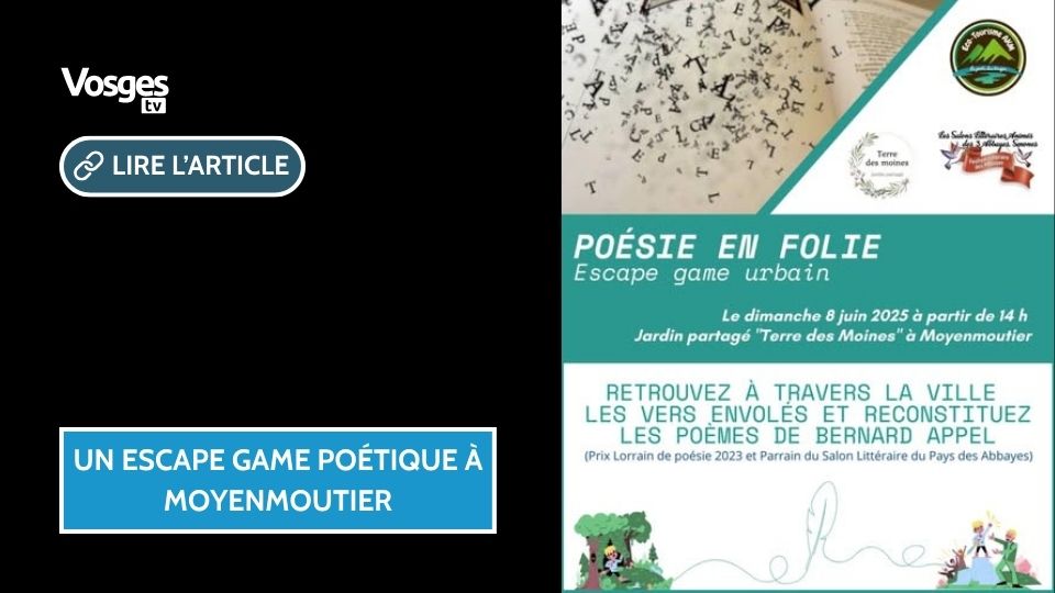 Poésie en folie à Moyenmoutier : un escape game urbain autour des vers de Bernard Appel