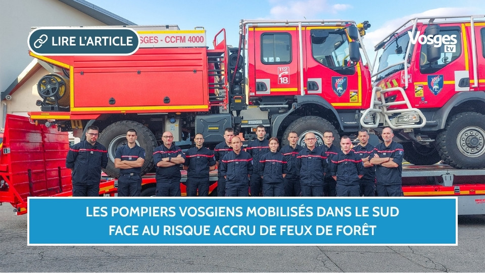 Les pompiers vosgiens mobilisés dans le Sud face au risque accru de feux de forêt