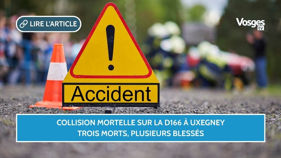 Collision mortelle sur la D166 à Uxegney : trois morts, plusieurs blessés