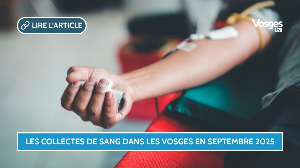 Les collectes de sang dans les Vosges en septembre 2025