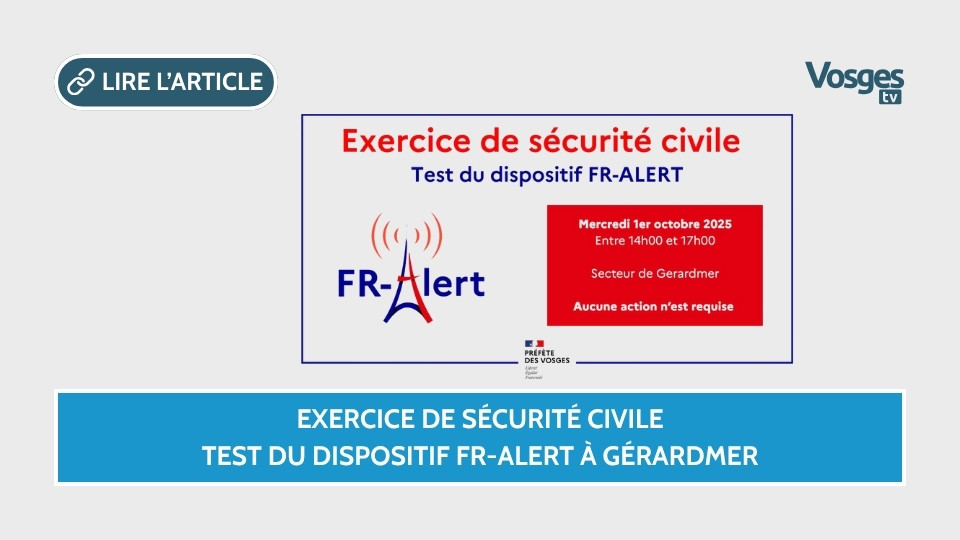 Exercice de sécurité civile : test du dispositif FR-Alert à Gérardmer