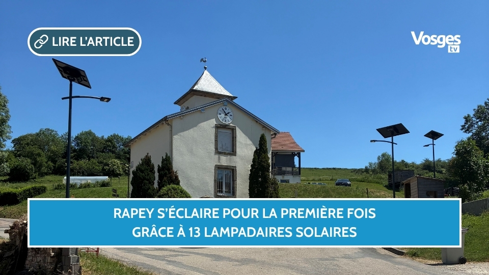 Rapey s’éclaire pour la première fois grâce à 13 lampadaires solaires