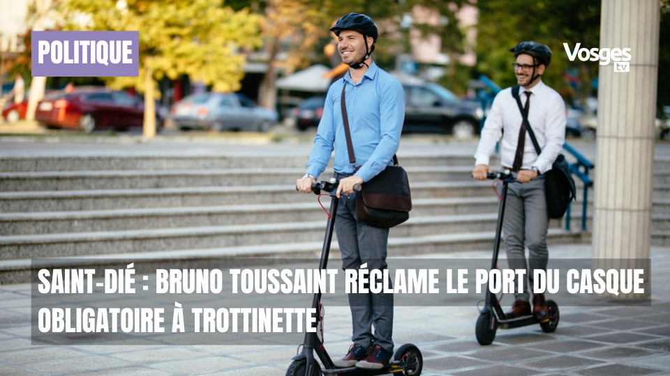 Saint-Dié : Bruno Toussaint réclame le port du casque obligatoire à trottinette